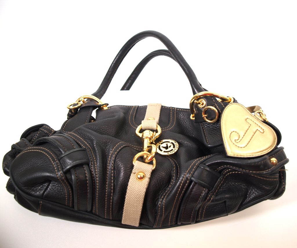 Juicy Couture - Y2k - bag - women - vintage - leather - black/gold