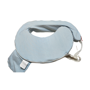 Voedingskussen babywild 51x 41 cm blauw wit gestreept