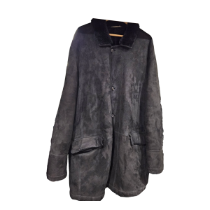 Luxe Seraphin herenjas – zwart – 100% mouton laine – maat 58