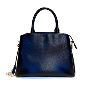 DKNY tas - voorkant met logo in kleine metalen letters