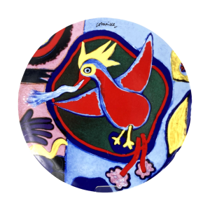 2 Kop en schotels. Kunstenaar: Corneille. Motief: L'été Commençant.  Formaat: schotel: diameter 16 cm; kopje: diameter 8,5 cm, hoogte: 8,5 cm., inhoud: 200 ml. In uitstekende staat. Zie ook de advertentie van een Corneille bord.