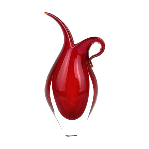 Image of Seguso – Murano Sommerso Flavio Poli vaas – Rood – 22 cm (Preloved)
