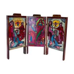 Prachtig drieluik- Kunstenaar: Monica