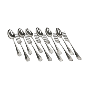 Image of Art Krupp Berndorf – 6 Lepels en 6 vorken – Hollands glad (Preloved)