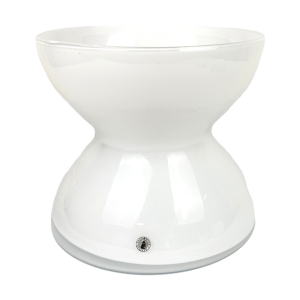 Image of Ikea diabolo vaas – Anne Nilsson – Wit opaalglas -1990 (Preloved)