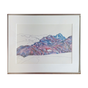 Image of Tekening – Gletscher bij Crans – Ada d’Arnaud (Preloved)