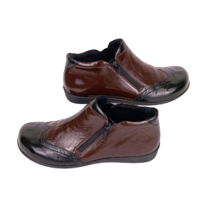 Image of Helvesko – Dames lage enkellaarsjes – Bordeaux/zwart – Mt. 40 (Preloved)