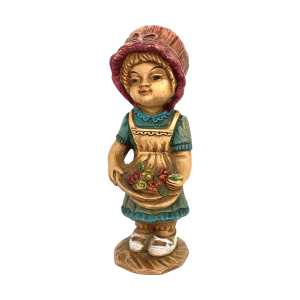 Image of Vintage beeldje – Copy V.B. MV- Meisje met bloemenmandje (Preloved)